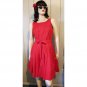 Calvin Klein Retro Red Fit & Flare Full Circle Skirt Party Dress P/S
