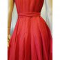 Calvin Klein Retro Red Fit & Flare Full Circle Skirt Party Dress P/S