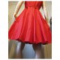 Calvin Klein Retro Red Fit & Flare Full Circle Skirt Party Dress P/S