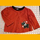 Baby Girl’s Red Polka Dot Scottish Terrier Shirt Size 6/9 months