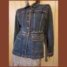LIZ CLAIBORNE LIZWEAR Retro Blue Denim Button down Jean Jacket Size M LIZ CLAIBORNE LIZWEAR Retro Blue Denim Button down Jean Jacket Size M