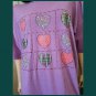 Vintage Purple Patchwork Heart Print Oversized Nightshirt XL+