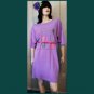 Vintage Purple Patchwork Heart Print Oversized Nightshirt XL+