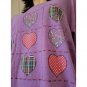 Vintage Purple Patchwork Heart Print Oversized Nightshirt XL+
