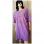 Vintage Purple Patchwork Heart Print Oversized Nightshirt XL+