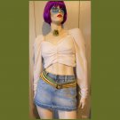 Windsor Boho Gothic Smocked Gathered Puff Sleeve Button down Crop Top NWT Windsor Boho Gothic Smocked Gathered Puff Sleeve Button down Crop Top NWT