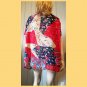 Beach Babe Boho Floral Patchwork Chiffon Swim Coverup Wrap O/S