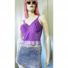 Vintage Purply Plum Perky Pinup Bullet Bra Bustier Top Sz 38B retro 50s rockabilly girl ooak