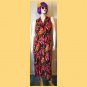 Vintage California Krush Slinky Rayon Buttondown Boho Maxi Pencil Dress Size L