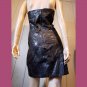 VTG 90s WICKED GOTH DESTROYED Black PVC GLITTER DRESS L JRS