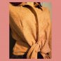 Vintage 90s Tan Micro Suede Button-down Boho Western style Cowgirl Shirt M.