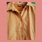 Vintage 90s Tan Micro Suede Button-down Boho Western style Cowgirl Shirt M.