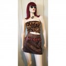 Vintage 90s Brown Snakeskin Print Mini Skirt M JRS Vintage 90s Brown Snakeskin Print Mini Skirt M JRS