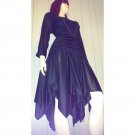 80s Diva Ruched Formfit Ultimate GLAM Rhinestones & Lace Sexy Black Party Dress 7/8 S.