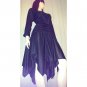 80s Diva Ruched Formfit Ultimate GLAM Rhinestones & Lace Sexy Black Party Dress 7/8 S.