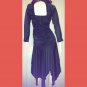 80s Diva Ruched Formfit Ultimate GLAM Rhinestones & Lace Sexy Black Party Dress 7/8 S.