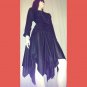 80s Diva Ruched Formfit Ultimate GLAM Rhinestones & Lace Sexy Black Party Dress 7/8 S.