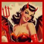Sexy Devil VTG Y2K Devil Horns & Red Devil Lightup Pitchfork Halloween 2-Piece Costume Accessories