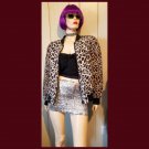 Vintage 90s Punk Karen Arnold Leopard Print 100% Silk Bomber Jacket Size M Vintage 90s Punk Karen Arnold Leopard Print 100% Silk Bomber Jacket Size M
