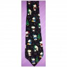 Vintage Peanuts SNOOPY I Love Christmas Holiday Musical Notes Novelty Print Mens Silk Neck Tie Vintage Peanuts SNOOPY I Love Christmas Holiday Musical Notes Novelty Print Mens Silk Neck Tie