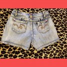 Vintage Y2K ZANA DI GIRL’S Blue Denim BOHO RETRO Jean Shorts Girls Size 16