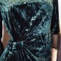 Connected Apparel Emerald Green Crushed Velvet Bell Sleeve Ruched Glam Holiday Party Dress NWT SZ 10