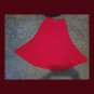 Vintage 70s Brightest Cherry Red Soft Acrylic Fit & Flare Circle Skirt wOw! XS