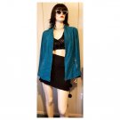 Ladies Studio Works Teal Blue Microsuede Zippered Lightweight Jacket NWT Size 18W