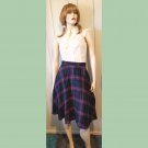 Vintage 70s School Girl Navy Blue Plaid High Waisted Pleated Wool Skirt XS Vintage 70s School Girl Navy Blue Plaid High Waisted Pleated Wool Skirt XS