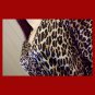 Vintage Vanity Fair Leopard Kitty Print Dolman Slv Blouse Top Sz M 70s 80s