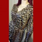 Vintage Vanity Fair Leopard Kitty Print Dolman Slv Blouse Top Sz M 70s 80s Vintage Vanity Fair Leopard Kitty Print Dolman Slv Blouse Top Sz M 70s 80s