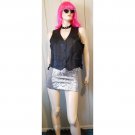 Biker Babe Black Leather Button-down Motorcycle Vest River Rd Size L Biker Babe Black Leather Button-down Motorcycle Vest River Rd Size L