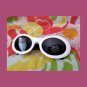 RETRO MOD 60s Style White Cateye Sunglasses