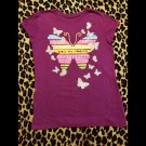 Girl’s Purple Glitter Butterflies Hearts Peace & Love Retro Decal T-shirt Children’s Place XL Girl’s Purple Glitter Butterflies Hearts Peace & Love Retro Decal T-shirt Children’s Place XL
