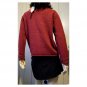VTG Y2K Croft & Barrow Red Knit Hollies & Snow Zippered Cardigan Christmas Zippered Sweater M. NWT