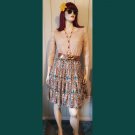 Vintage ROD’S Boho Western Lacey Paisley Tiered Ruffle Skirt Midi Dress Size L