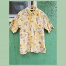 Vintage 90s Men’s WEEKENDER Hawaiian Hibiscus Print Buttondown Shirt Size L