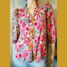 Retro Groovy Springtime Flower Power Print Button-down Rayon Blouse First Love by Lovelyn Size S Retro Groovy Springtime Flower Power Print Button-down Rayon Blouse First Love by Lovelyn Size S