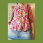 Retro Groovy Springtime Flower Power Print Button-down Rayon Blouse First Love by Lovelyn Size S