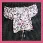 Candieâs Retro White Springtime Boho Floral Flairy Angel Sleeve Adjustable Crop Top Size M