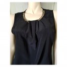 Covington Black Goth Glam Metallic Chainlink Sleeveless Shell Top M. Covington Black Goth Glam Metallic Chainlink Sleeveless Shell Top M.