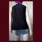 Covington Black Goth Glam Metallic Chainlink Sleeveless Shell Top M.