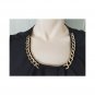 Covington Black Goth Glam Metallic Chainlink Sleeveless Shell Top M.