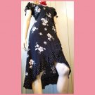 Retro Boho Rockabilly Pinup Floral Polka Dot Print Ruffle Maxi Rayon Sundress S. Retro Boho Rockabilly Pinup Floral Polka Dot Print Ruffle Maxi Rayon Sundress S.