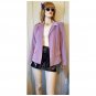 Nordstrom Lavender Purple Velvet Ladies Button-down Velvet Blazer Jacket Size 10