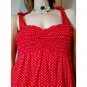 Vintage Y2K Red Polka Dot Retro Rockabilly Jumper Babydoll Sun Dress Sz M