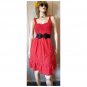 Vintage Y2K Red Polka Dot Retro Rockabilly Jumper Babydoll Sun Dress Sz M