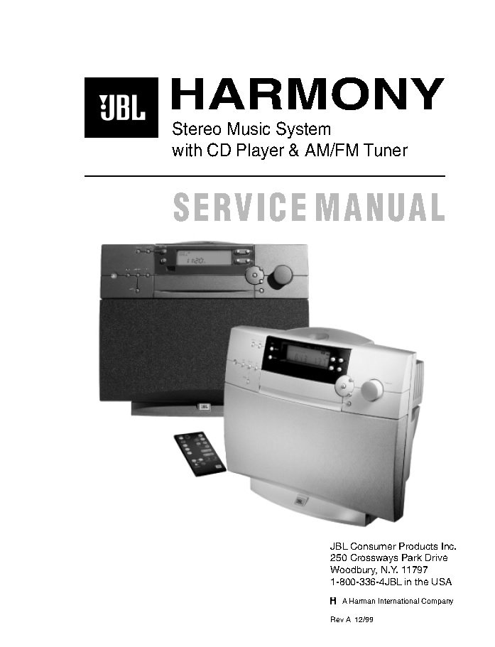 JBL Harmony Service Manual