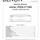 Denon POA-F100 Power Amplifier Service Manual PDF