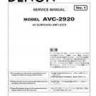 Denon AVC-2920 Ver.1 Surround Amplifier Service Manual PDF (SBTDN1356)